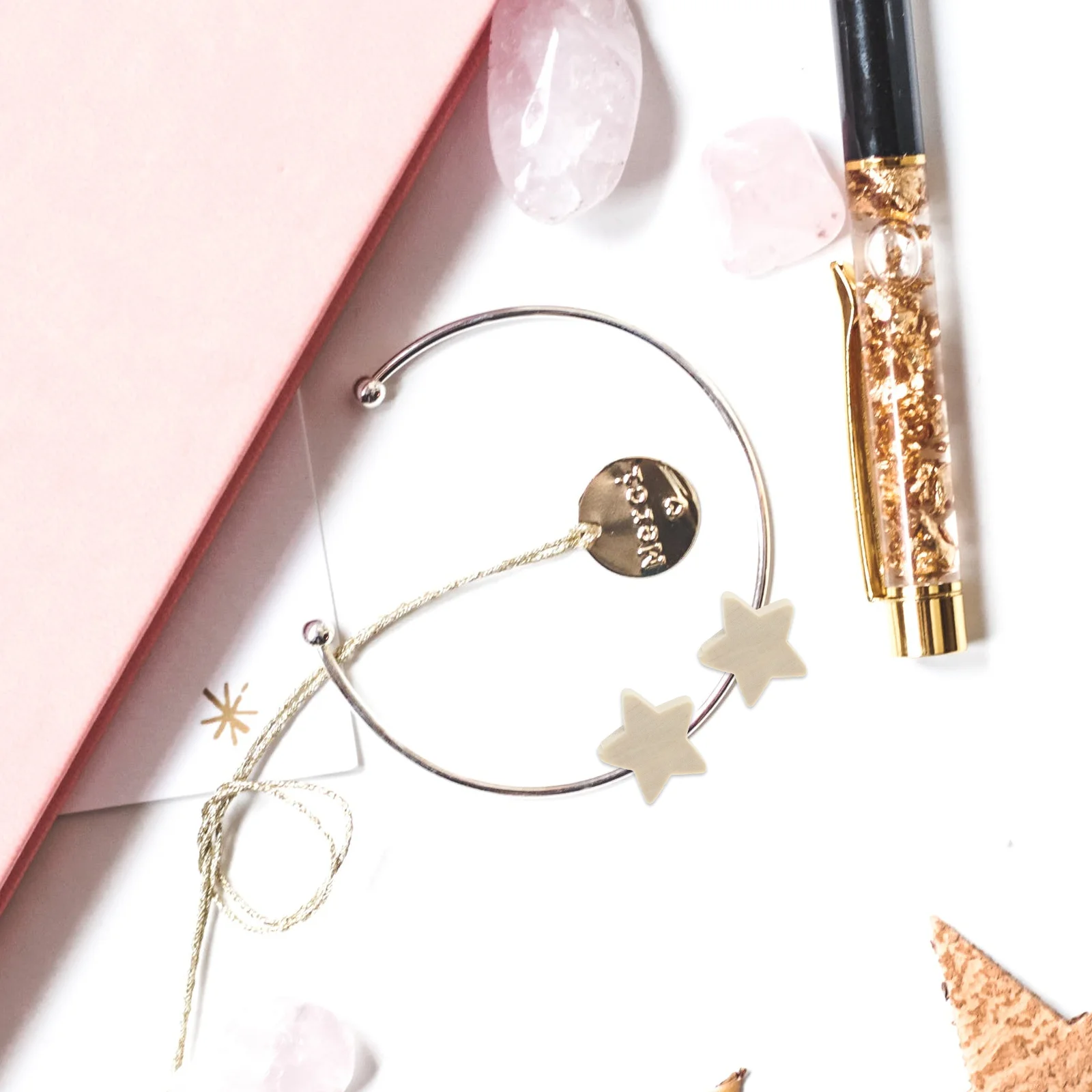 

50 Pcs Bracelet Beads Wooden for Necklace Making Star Jewelry Kids Bulk Ornaments