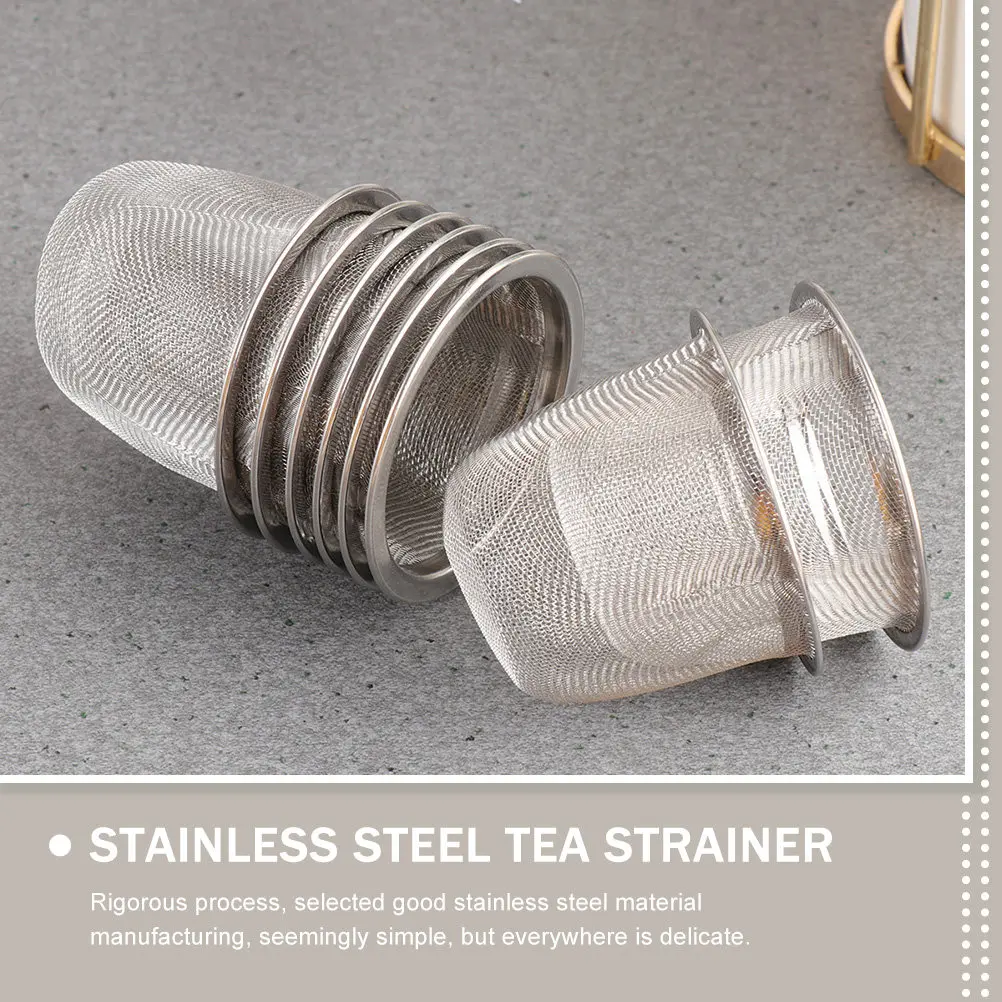 10 Pcs Filter Stainless Steel Strainer Teapot Fine Mesh Strainers Loose Infuser Leaf Silver Small Sieve for