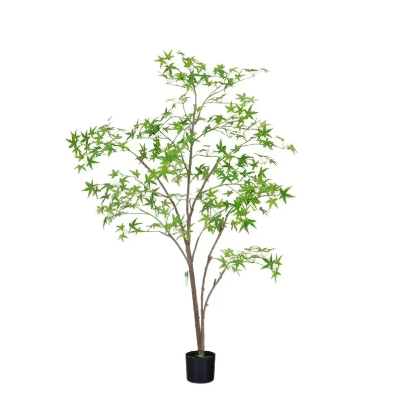 Wholesale Price Bionic Garden Landscaping Factory Hot Selling Design Artificial Green Maple Trees Indoor Live Simulation