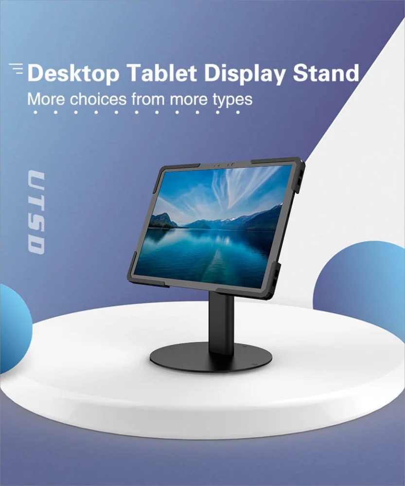 Universal Tablet Desktop Stand With 180° Tilt VESA 7-13 Inch Tablet Enclosure Adjustable Ipad Case On Stable Holder