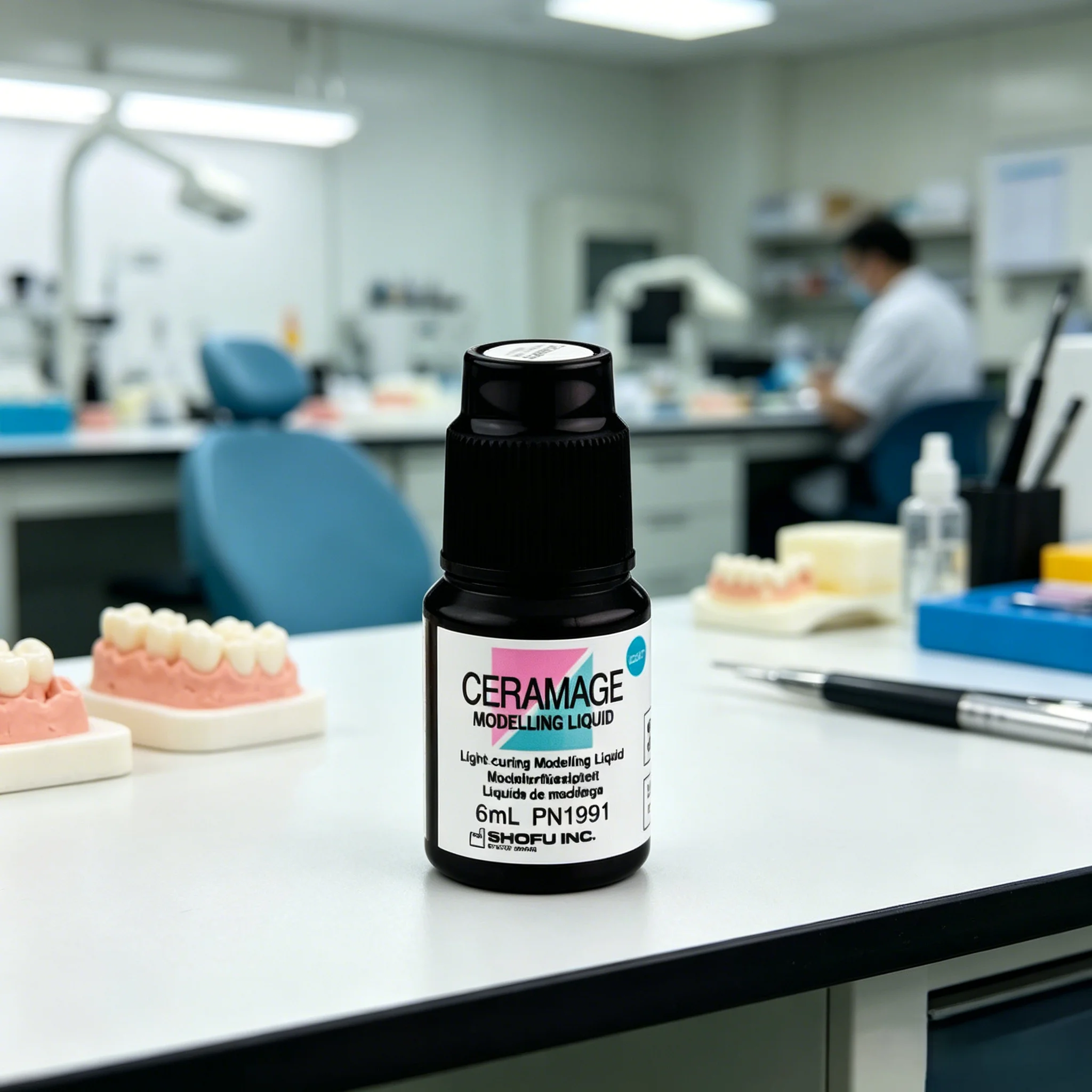

Dental Light Curing Hard Resin Modification Liquid 6ml Ceramage Modifying Modeling Liquid Fluid for Crown Bridge Adjustment