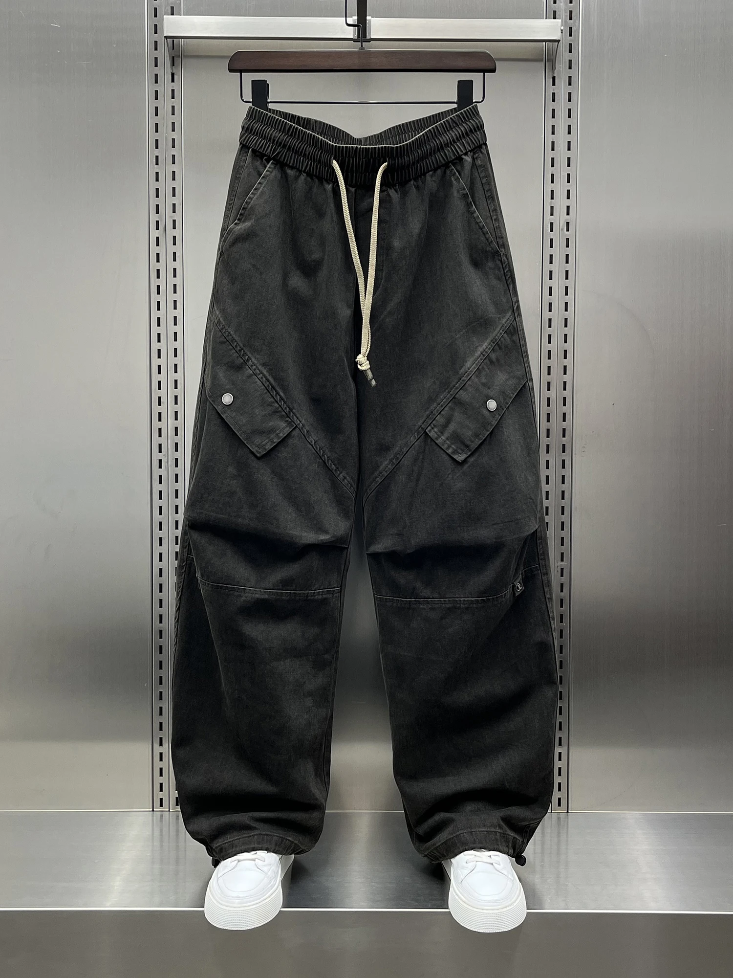 

Street Sle Men's Straight Leg Workwear Trousers Autumn Casual Pants High Street Faion Korean American Trend Loose Fit