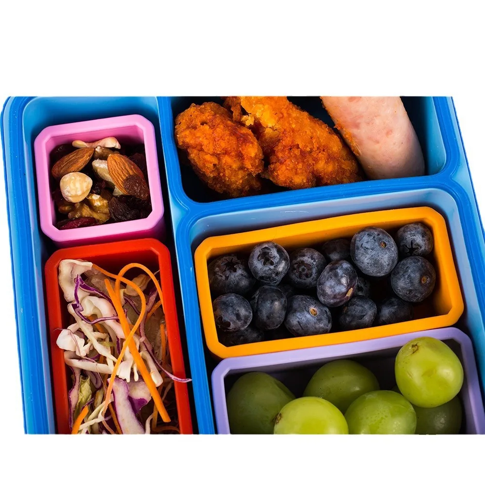 1/3pcs Reusable Silicone Food Distribution Box Red/Pink/Purple/Green/Orange/Blue 2/4 Inch Sauce Cups Snack Containers Fruit