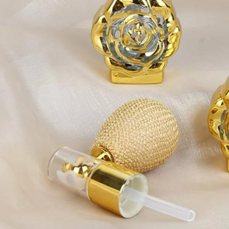 Perfume Fragrance Powder - 1Pcs Rose Glass Perfume Powder Atomizer