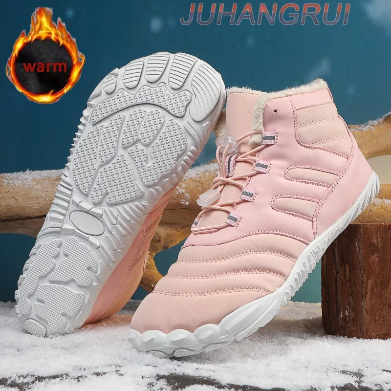 

Mens Womens Winter snow boots Waterproof Cotton ShoesThickened Warm Outdoor Hiking Boots Non-Slip Men Mountaineering boots
