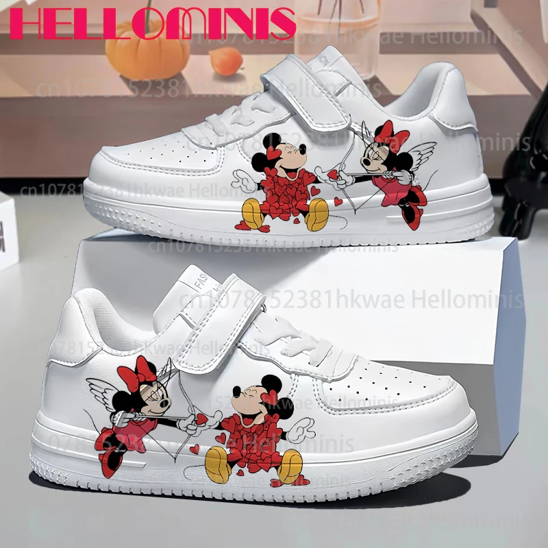 

2025 Новые детские кроссовки с Микки Маусом и Минни Маусом для девочек и мальчиков, повседневная детская модная спортивная обувь для детей 7 и 18 лет, подарок