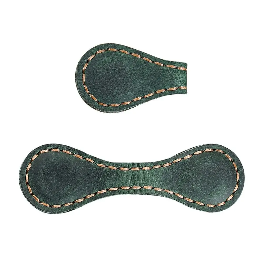 Portable Vintage Leather Magnetic Bookmark Practical Individual Fold Bookmark Simple Design Handmade Reading Tool Friend