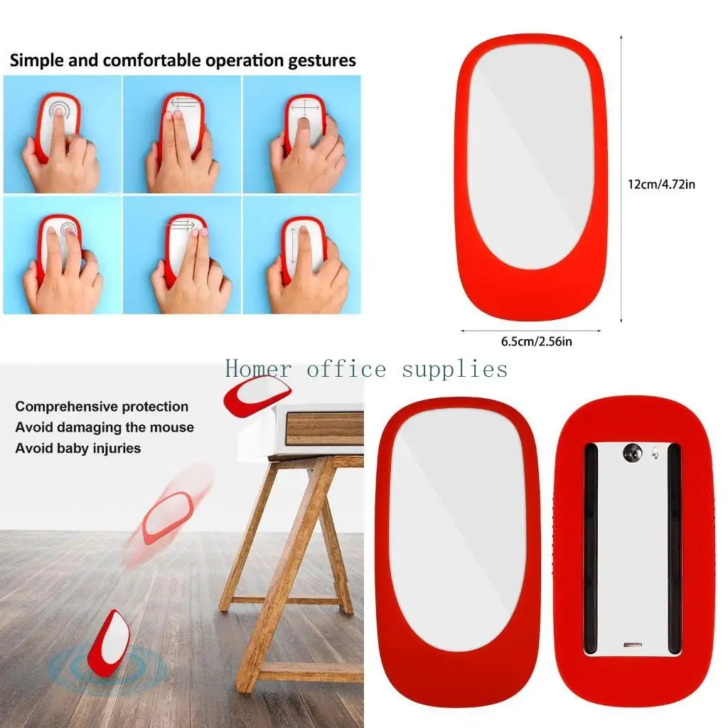 K43B Protective for Case Magic Mouse 1/2 Generation Wireless Silicone Protective for Shell Anti-drop Anti-scr