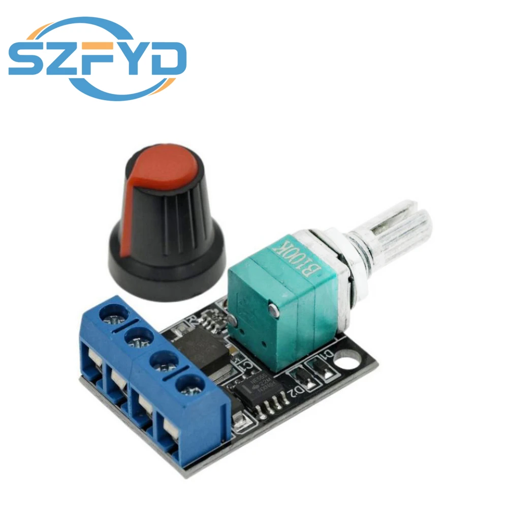 Mini 5A 10A 90W PWM 12V DC Motor Speed Controller Module DC-DC 4.5V-35V Adjustable Regulator Control Governor Switch 24V