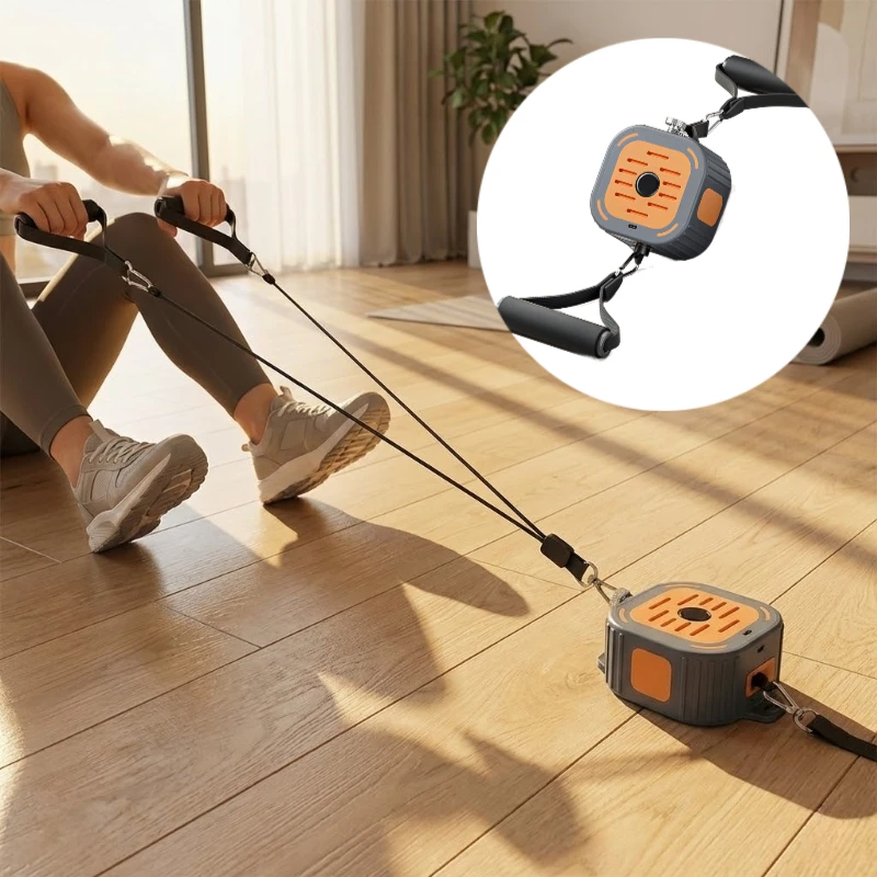 Strength Trainer for Home Gym Full Body Training Arms Legs Chest Fitness Pump Resistance Band Adjustable Portable Cable Machine