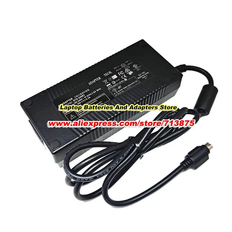 Imagem -02 - Fonte de Alimentação do Adaptador ac Genuíno Std2483 24v 8.3a 200w Carregador Std-24083 Redondo com Pinos Et457