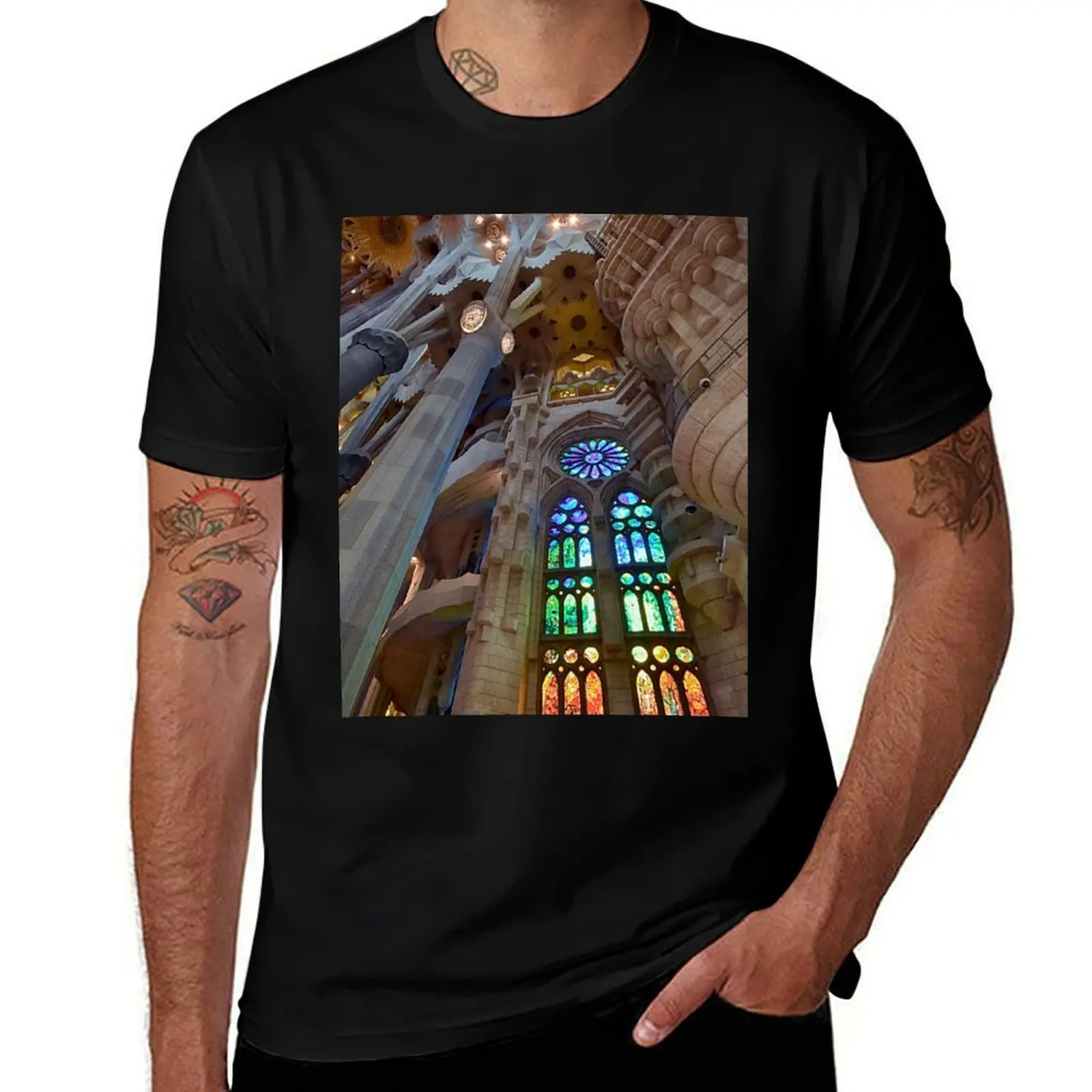 

man T-Shirt t interior high luxury t man shirt cotton quality cotton shirt man t shirt Sagrada Familia,