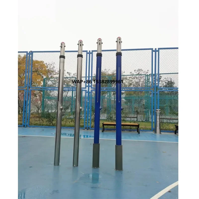 

Высококачественная регулируемая волейбольная стойка из нержавеющей стали и алюминия для установки в грунт с сеткой, для соревнований и тренировок