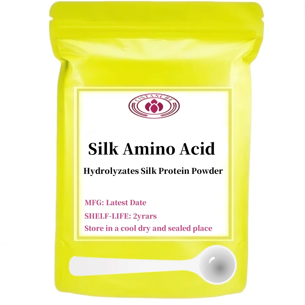 50 г-1000 г высококачественного шелкового аминокислотного порошка, фиброин, шелковый пептид, гидролитов, шелковый протеин, шелковый протеин