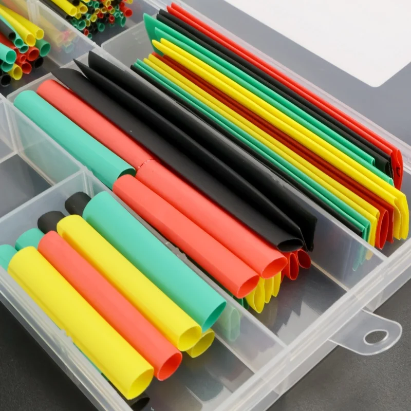 164 Pieces Heat Shrink Tube Kit 2:1 Shrink Ratio Wire Heat Shrink Tape Wire Connector Cap Cable Maintenance Protection