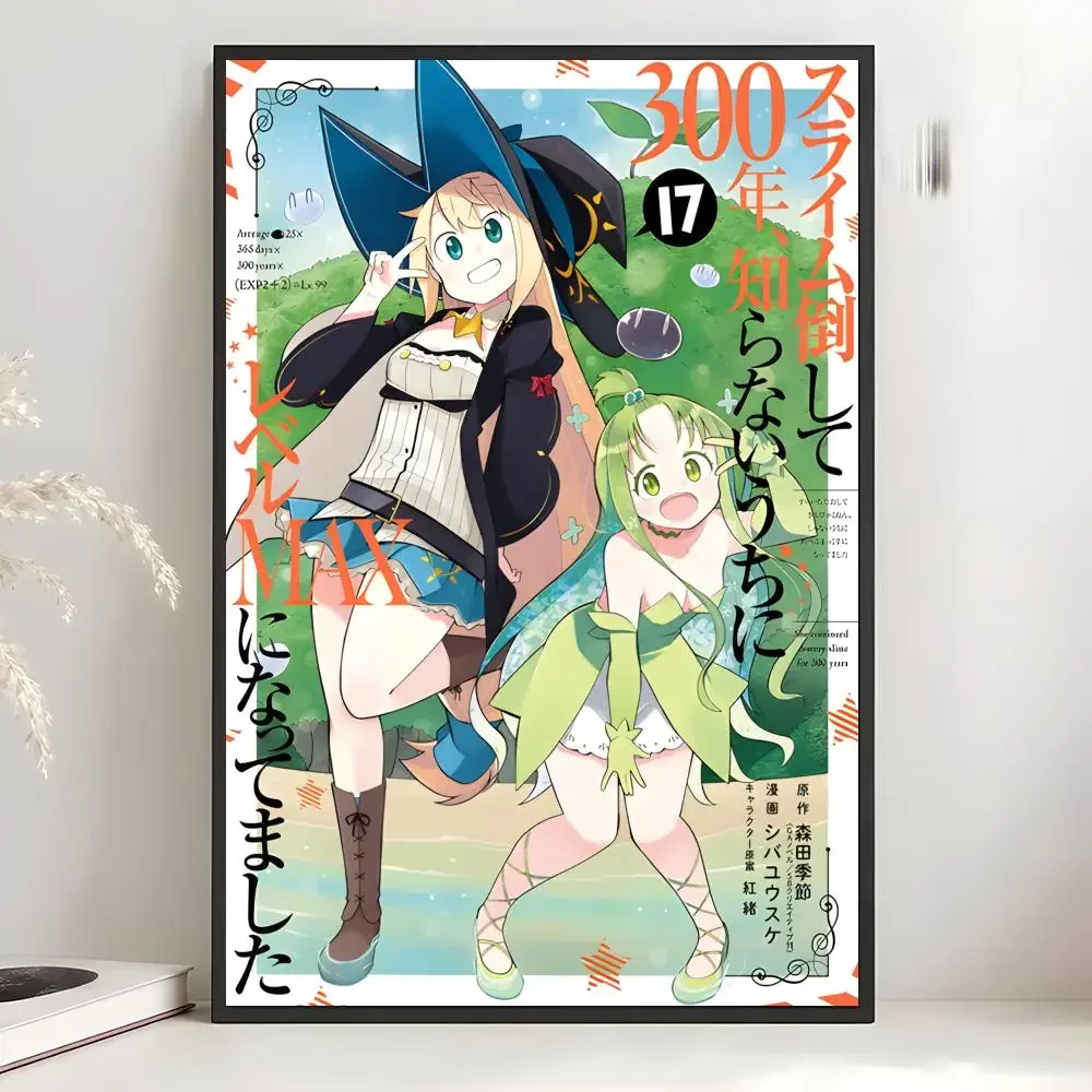 Anime Fantasy I-Ive Been Killing Slimes For 300 Years And Maxed Out My Level Poster Art Wall Decor, Indoor Outdoor
