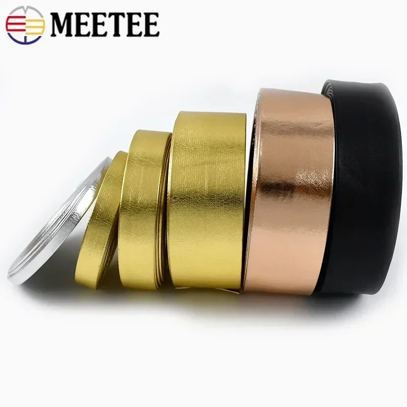 5Meters 5-50mm PU Leather Ribbon Band Cord For Bag Strap Faux Webbing Sewing Ribbons Tapes Clothing Bias Binding DIY Accessories