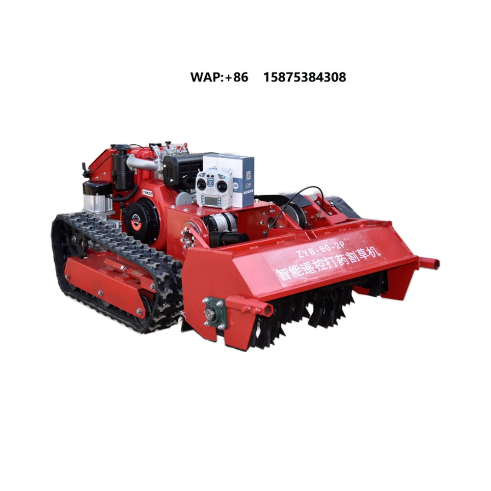 800mm 1000mm 1200mm CE EPA Engine All Terrain Agriculture Rubber Remote Control Robot Flail Lawn Mower