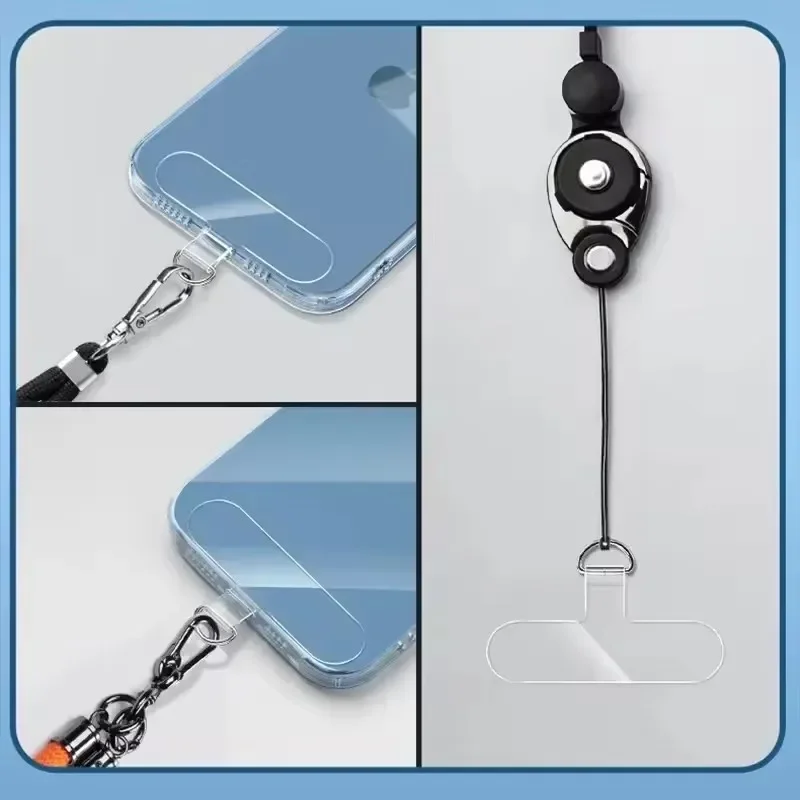 20/5PCS Universal Tpu Mobile Phone Anti-lost Lanyard Card Gasket Nylon Detachable Phone Hanging Cord Strap Patch Tether Pad - view 2