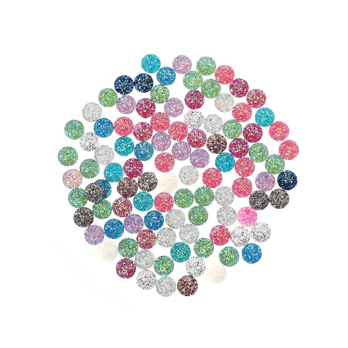 

100Pcs Resin Flatback Cabochons Assorted Colors DIY Crafts Charms for Phone Case Hair Clips Scrapbooking Embellishments