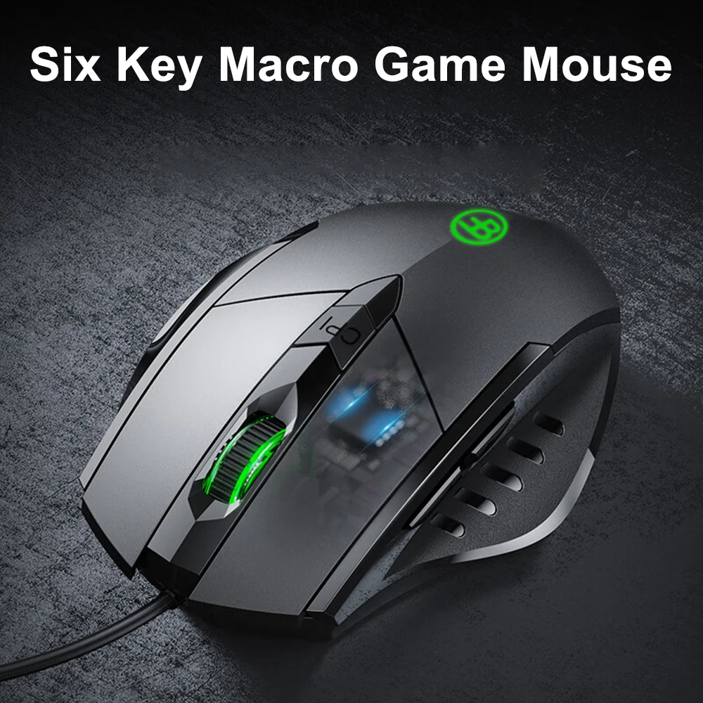 Rechargeable Wired Mouse Gaming Computer Mice 6 Keys DPI Adjustable Lightweight Mechanical E-Sports PC Gamer Mouse For Computer