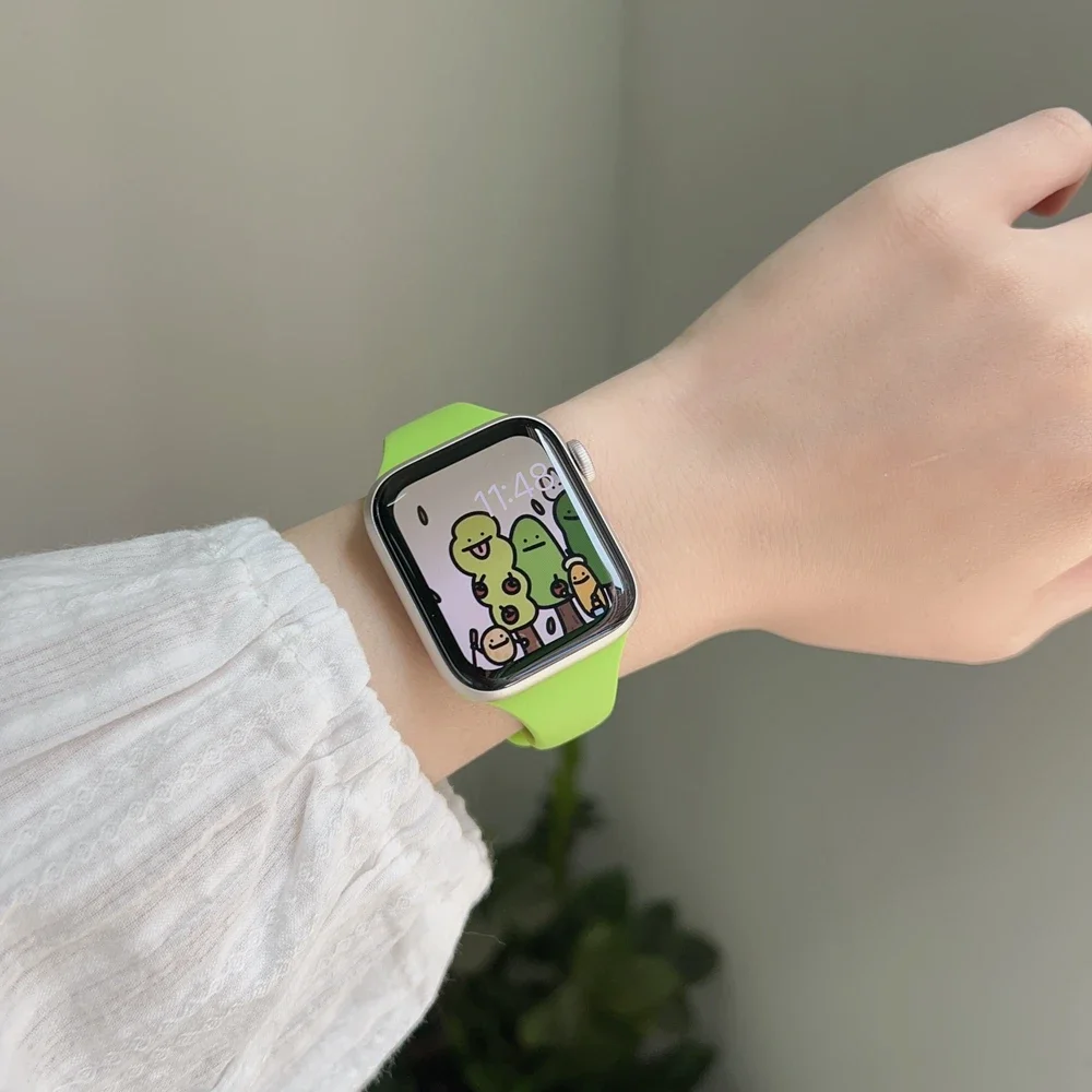 Agradável pulseira de silicone ultra 10/9/8/7/6/5/4/3/2/se 38mm 40mm 41mm para apple watch band feminino série 42mm 44mm 45mm 46mm 49mm