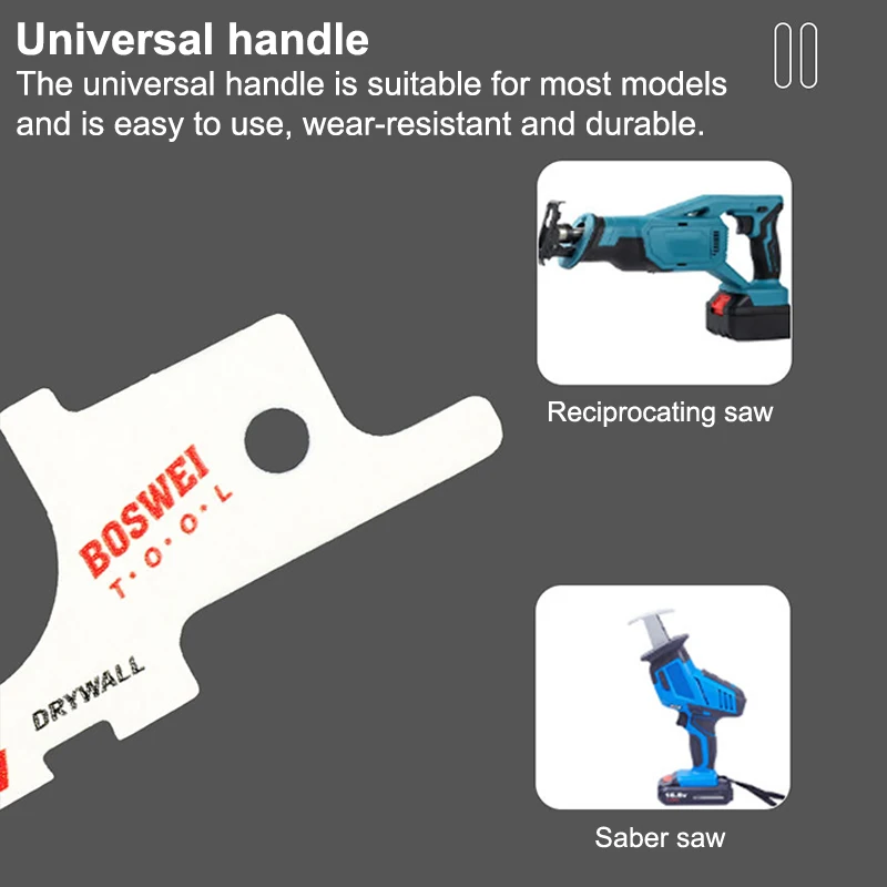 2pcs Reciprocating Saw Blades SK5 Steel Saw Blade For Plasterboard 86 Type Wire Box Hole Opening Cutting Power Tools Accessories