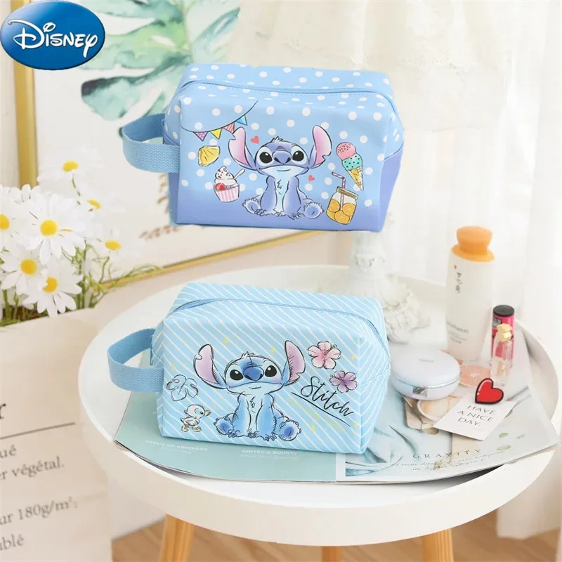 Disney Stitch Chrildren's Bag Cute Women's Makeup Bag Sanitary Napkin Cosmetic Key Headphone Medicine Sundries Storage Bag Gift