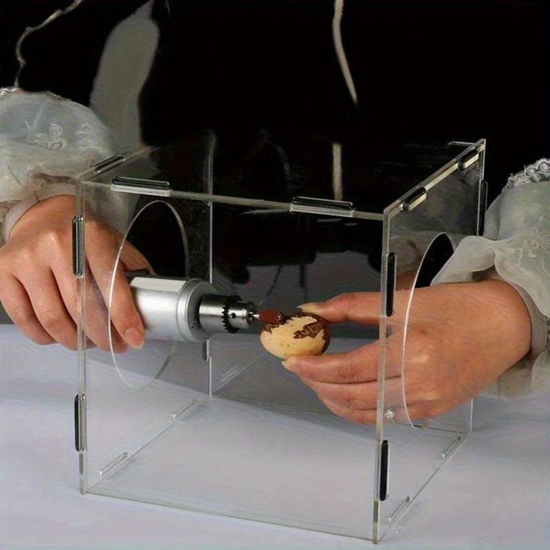 1pc Dust cover for antique and curio polishing electric grinder for peeling polishing transparent acrylic dust-proof box