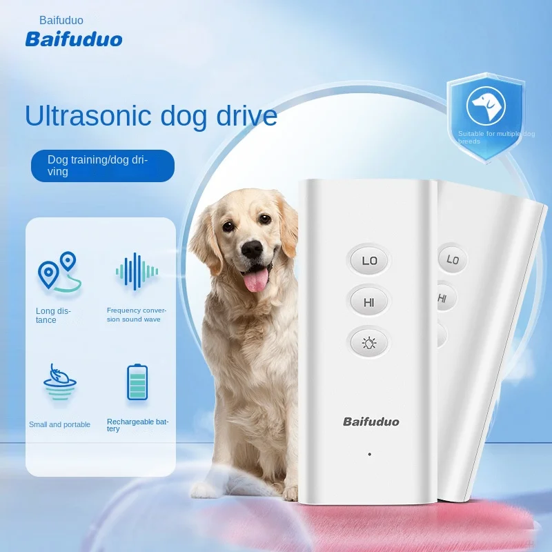 

Ultrasonic Dog Training Rechargeable Handheld Bark Stopper Insect Repellent Dog Bite Repeller Flashlight Portable Dog Repeller