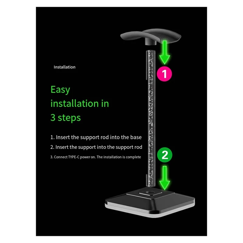 RISE-Headset Holder Ambient Light Pickup Lighting Hanger Headband Display Stand Gaming Headset Headset Holder