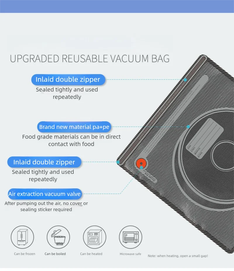 3D Upgraded Black Filament Storage Bag| PLA ABS PETG Vacuum Bag Dryer Safekeep Humidity Resistant Sealing Bags Keep Filament Dry