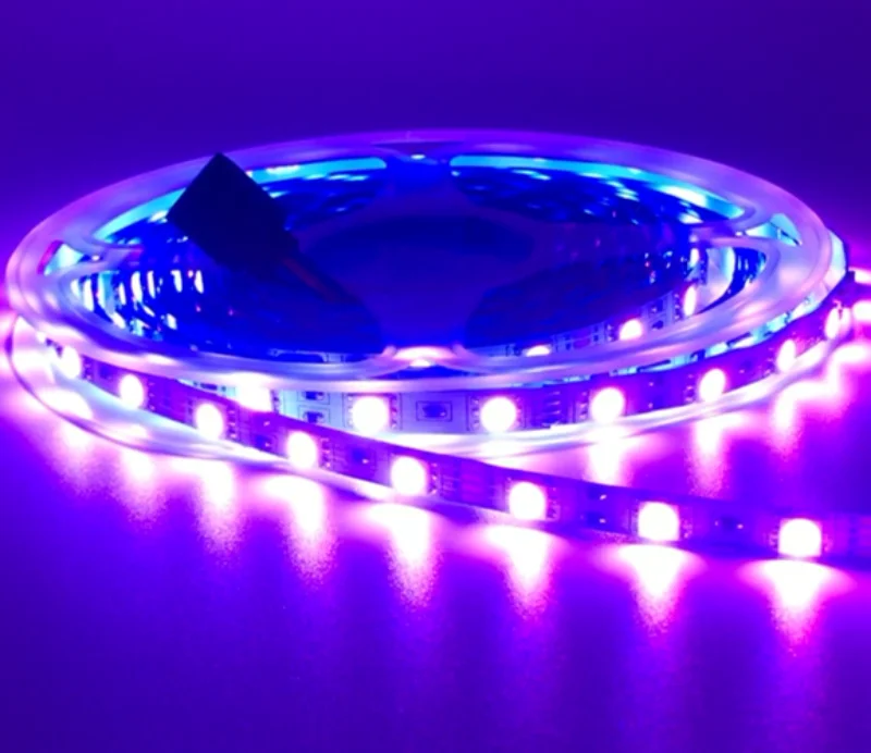 DC 5V 12V 24V 5M SMD 5050 RGB LED Strip Narrow side 6mm width PCB 60LEDs/M Flexible Light Tape Not waterproof LED Bar