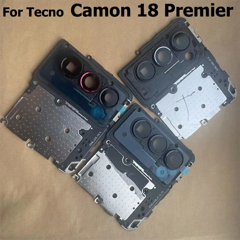 

Rear Back Camera Glass Lens Camera Glass Cover + Frame Holder Replacement For Tecon Camon 18 Premier CH9 CH9n