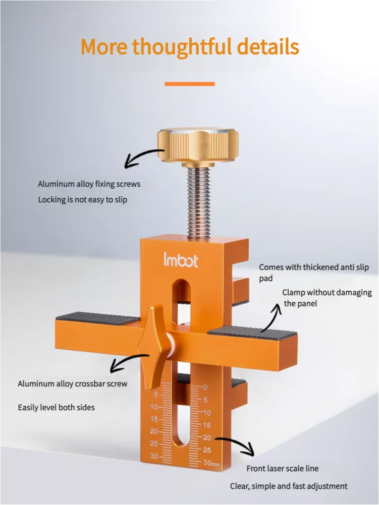 Cabinet Door Installation Jig 7-40mm Adjustable Cabinet Door Install Positioning Clamp Wood Cabinet Door Installation Locator