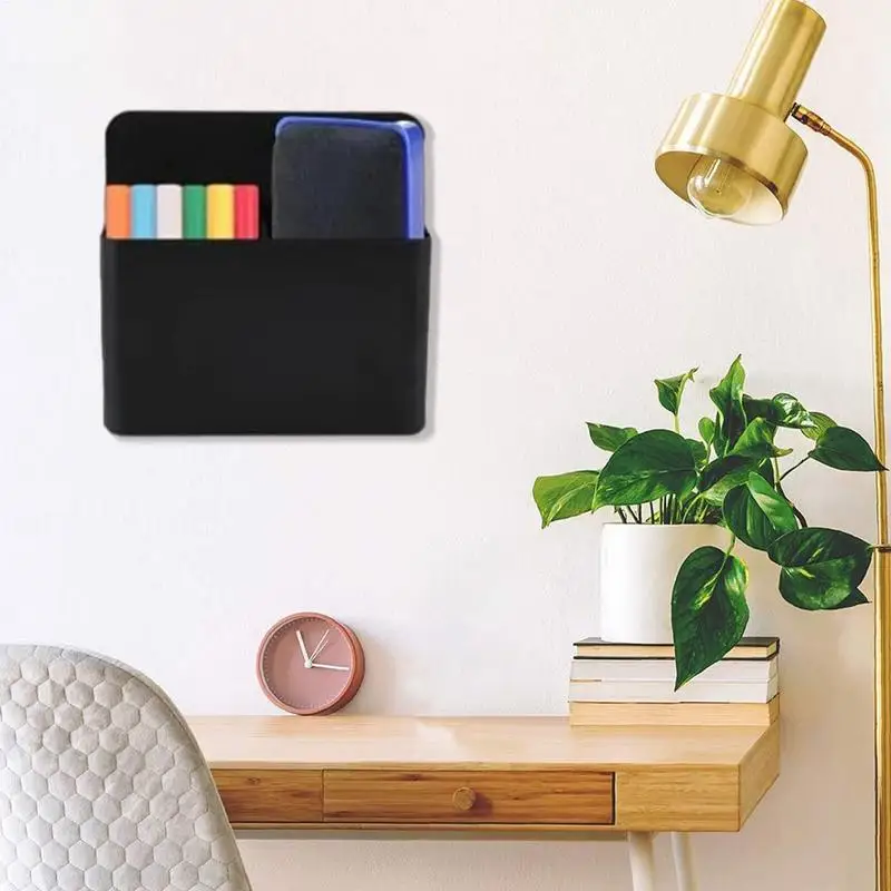Magnetic Pen Holder Erase Marker Storage Box Pencil Organizer for Home Office Whiteboard Fridge Pen Holder