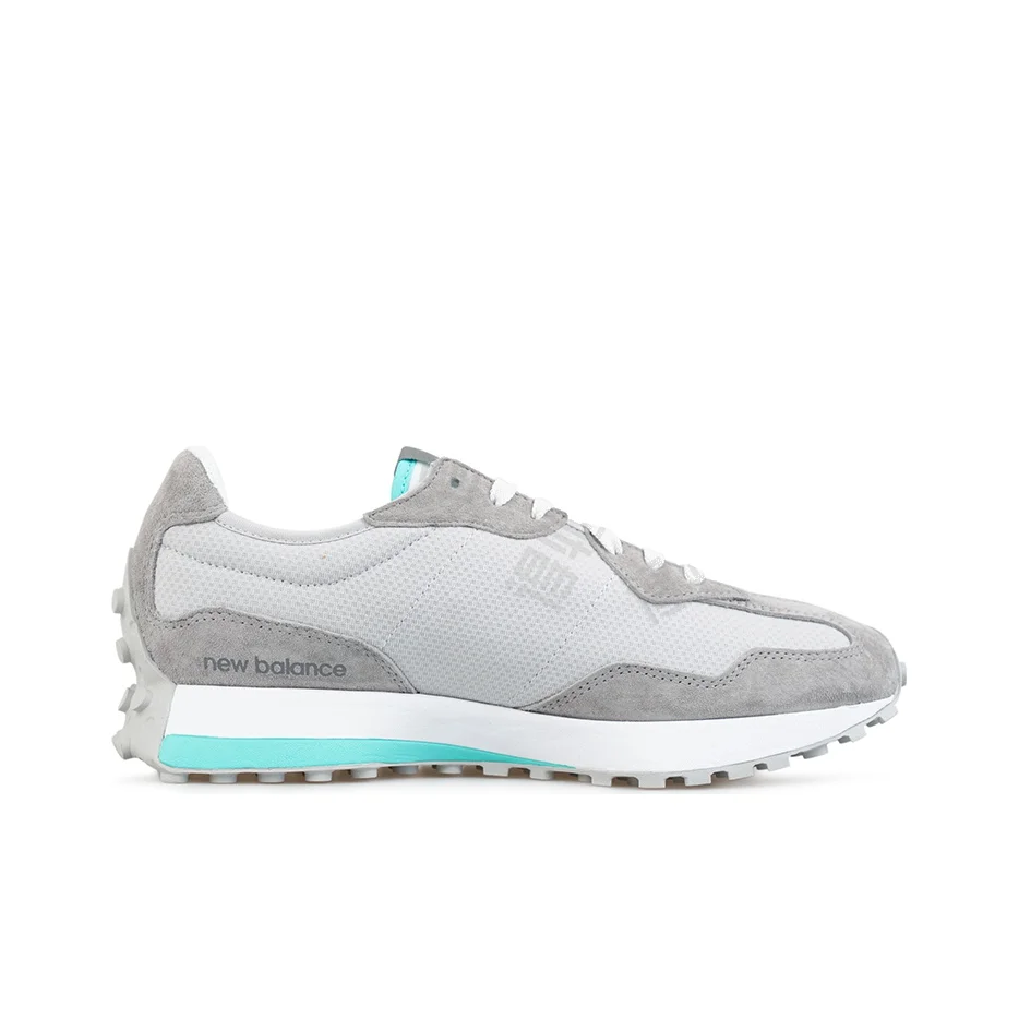 حذاء الجري New Balance NB 327 Retro Fashion Fabric ذو القطع المنخفضة، طراز للجنسين، رمادي أزرق