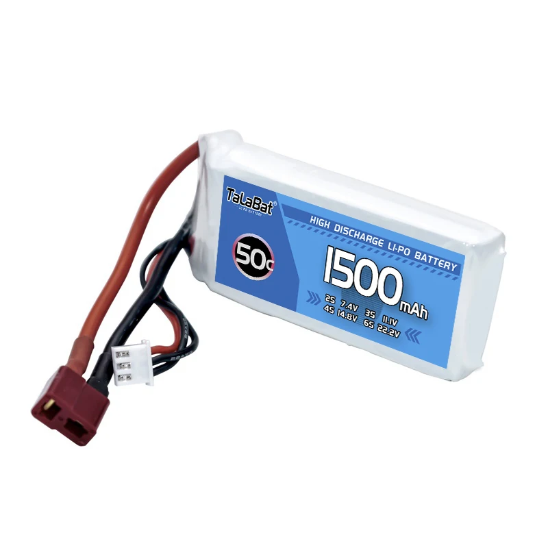 3 قطعة TalaBat 50C 1500mAh 7.4V 2S يبو بطارية مع XT30/XT60/T/JST التوصيل ل RC هليكوبتر كوادكوبتر FPV سباق أجزاء الطائرة بدون طيار #6