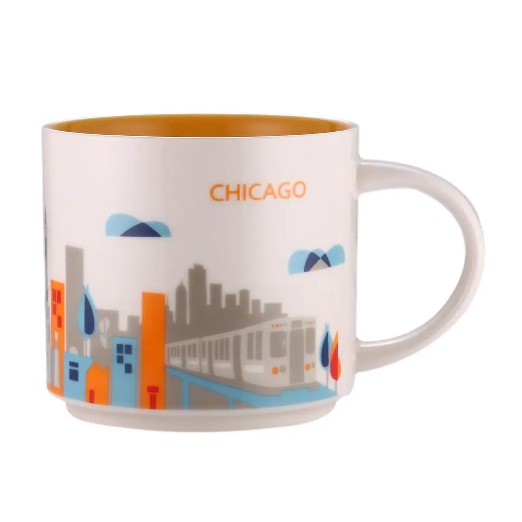 Global CollectionCeramic City Cup USA Bone china Mug New York Los Angeles Pairs London England Japan orleans Las Vega