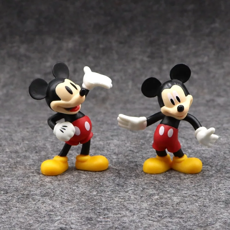 Cartoon Cute Mickey Mouse Action Figures Doll Bake Cake Scene Decor Miniature Ornament Accessories Car Interior Desktop Toys