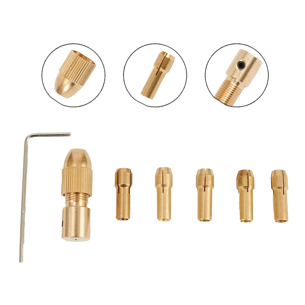 Accessory Drill Chuck Set Practical Top Nice Power Tools Workshop Drill Collet Hard Mini hard mini 0.5-3mm Copper