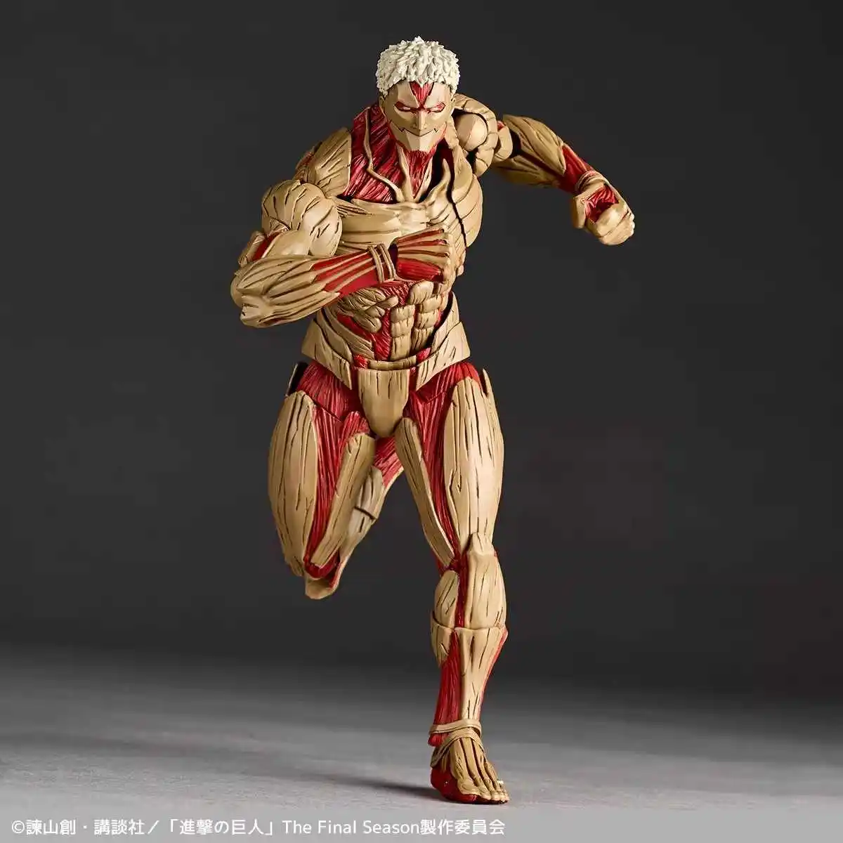 

In Stock Kaiyodo Revoltech Attack on Titan NR069 Armored Titan Reiner Braun Character Model Toy Gift Collection