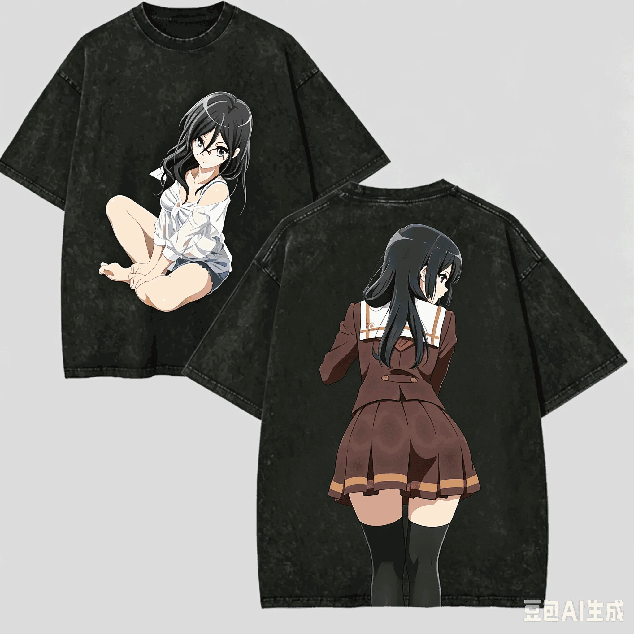 Asuka Tanaka Washed T-shirt Anime Lover Harajuku New Model U