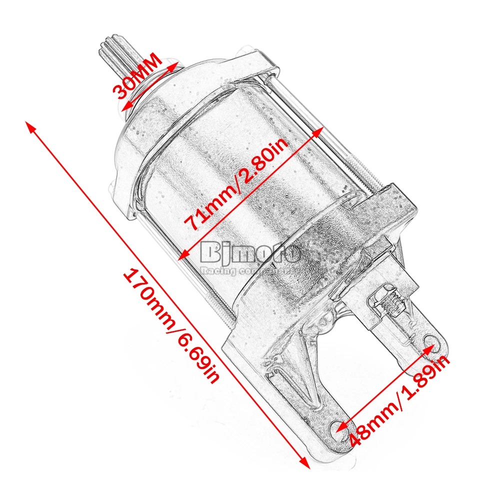 Anlasser für Aprilia Scarabeo 125 200 ie AP2QCA000648 und Honda CB400 VTEC CB400SF Super Four 31200-MFM-601. – Detail 11