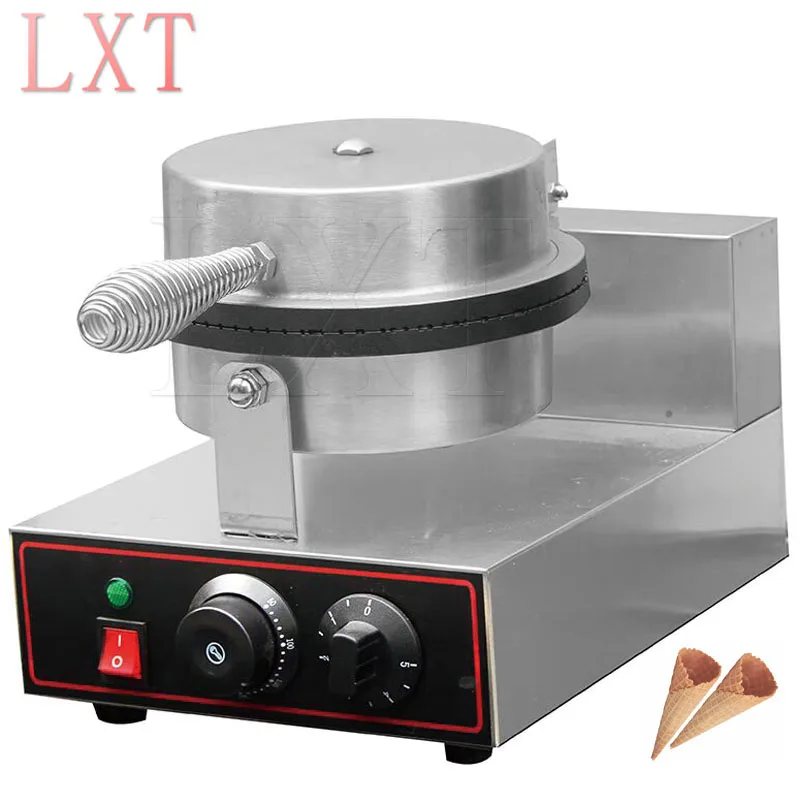Electric Ice Cream Cone Maker Cone Baking Pan Machine Crepe Crispy Egg Roll Baker Waffle Cake Bakeware