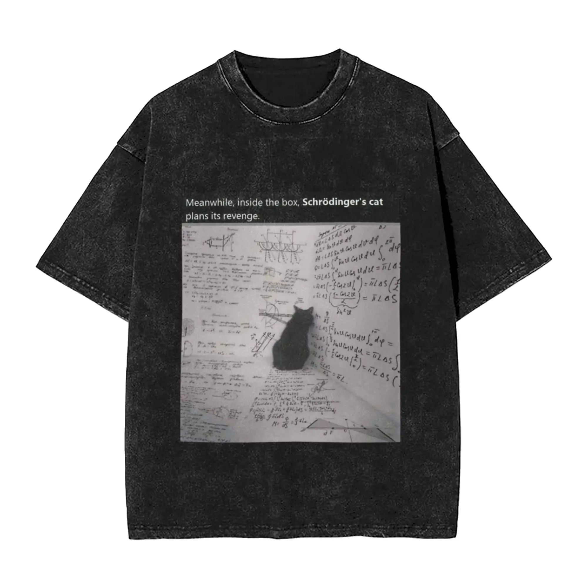 REVENGE Of Schrodinger s Cat! Unique Stylish A Vintage Oversized Cotton Unisex T-Shirts
