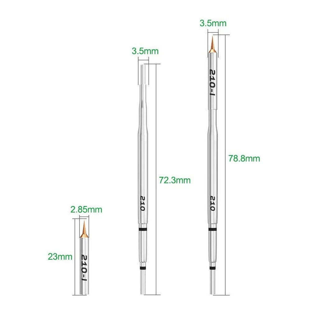 210 Heating for element Tips Soldering Iron Tips Fast Melting Efficiency Nano-plating Process For 210 Series Heating Elements