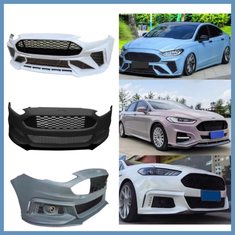 

Front Bumper Grille Assembly for Ford Mondeo Fusion 2013-2021 Modified New Style Unpainted Bumper Car Body Kit