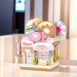 Mini bloc de construction paysage jouet modèle créatif ensemble maisons jouet de construction enfants bloc de construction jouets pour enfants jouets pour fille