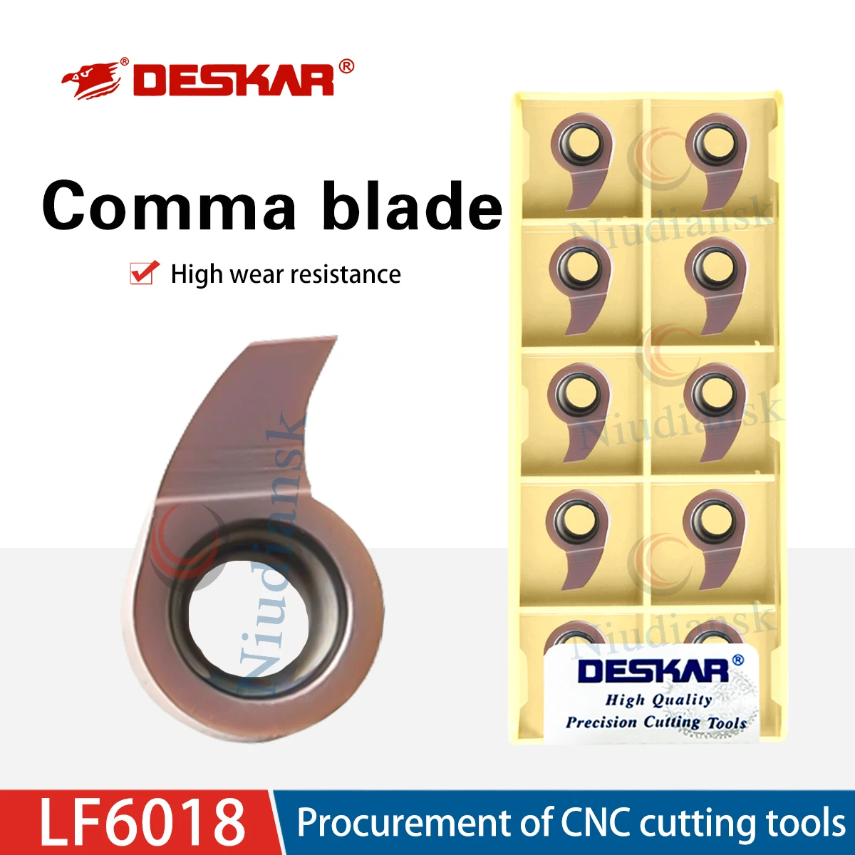 

MB05-100-2.3-D08 LF6018 MB07-100-3.0-D11 LF6018 MB09-100-4.0-D14 LF6018 CNC Lathe Comma Blade Tool Stainless Steel Groove Insert